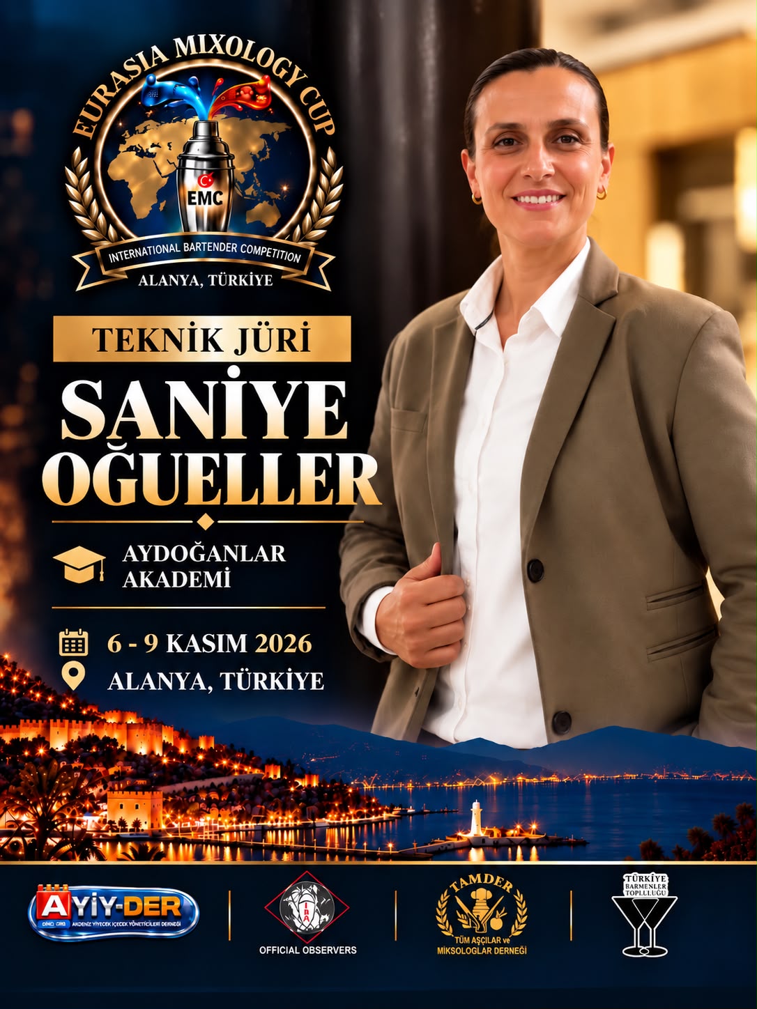 Saniye Oğueller, EURASIA MIXOLOGY CUP 2026’nın Teknik Jüri Kadrosunda